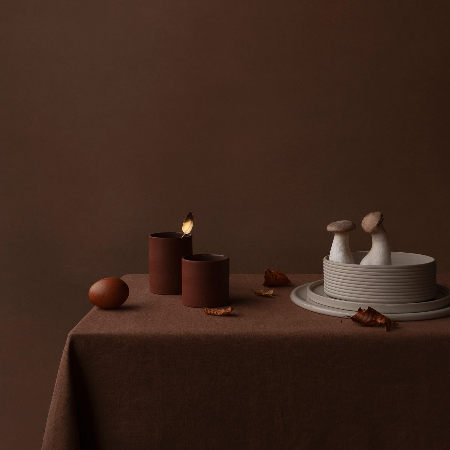 NEW: Tea Cup AGATA red/brown claybody