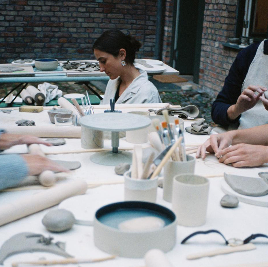 Stefanie Lennartz claï studio ceramic atelier pottery classes handbuilding Berlin Prenzlauer Berg